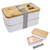 2216 BLUBLK Blank - Stackable Bento Lunch Set