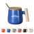 12 Oz Ceramic Mug with Wood Lid & Spoon