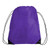 Purple - Large Drawstring Polyester Sports Pack (14" X 18")