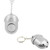 Silver - Keychain Safety Alarm
