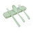 Green - 3pcs Wheat Straw Cutlery Set