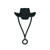 Black - Silicone Cowboy Hat Straw Covers Cap