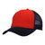 Red/Black - 5 Panel Foam Mesh Back Trucker Cap