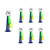 Blue/Yellow/Green - Football Cheer Fans Horns
