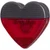 Translucent Red/Black Blank - Jumbo Size Heart Magnetic Memo Clip w/Strong Grip