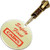 Gold/Red Logo - 1.5" Round Aluminum Zipper Pull w/Epoxy Screen Printed Imprint.