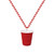 Red Cup Shot Glass on Beads