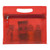 Frosted Red - "Bermuda" Zipper Vinyl Travel, Vanity & Accessories Pouch