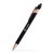 BLACK - Lexi Stylus Satin Soft Touch Gel Click Pen - Rose Gold (Recycled Aluminum)