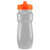 Clear/Translucent Orange Blank - 24 Oz. Eclipse Bottle w/ Push Pull Lid