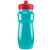 Translucent Aqua Blue/Red Blank - 24 Oz. Eclipse Bottle w/ Push Pull Lid