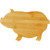 13 3/4" x 8 3/4" Bamboo Pig Shaped Cutting Board
