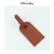 Mini Rectangular Shape PU Leather Luggage Personalizable Travel ID Tag For Travel Business Trip