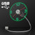 USB PoweRed LED Light Clock Desk Fan - BLANK