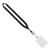 Black White Blank - 3/4" Retractable Lanyard with 3" x 4" ID Badge