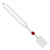 White Red Blank - 3/4" Retractable Lanyard with 3" x 4" ID Badge