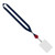 Navy Red Blank - 3/4" Retractable Lanyard with 3" x 4" ID Badge