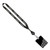 Black Black - 3/4" Retractable Lanyard with 3" x 4" ID Badge