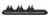Black Blank Quarter View - Cable Organizer 3 Clips with Standard Packaging