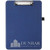 9" x 12 1/2" Blue/Silver Leatherette Clipboard