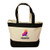 Black/Beige - Custom Two-Tone Canvas Tote Bag