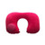 Red - Portable Inflatable Travel Neck Pillow w/ Storage Bag