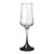 Black - 6 oz Rose Bud Champagne Glasses