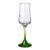 Green - 6 oz Rose Bud Champagne Glasses