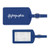 Blue/Clear Logo Various Views - Luggage Tag