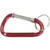 Red Blank - Carabiner with Split Key Ring (6 Cm)