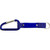 Metallic Blue Blank - Carabiner with Strap and Metal Plate (8 Cm)