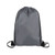 Gray - 14" X 18" Polyester Drawstring Backpack