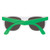 4000 WHTGRN Folded Blank - Rubberized Sunglasses