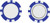 Front & Back Navy Blue Removable Marker Poker Chip - Callaway Scotsman's Premium Gift Box with Removable Marker