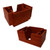 Cherry Wood Three-Compartment Napkin Holder