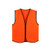 Orange Blank - 2 Pocket Uniform Volunteer Vest w/Zipper