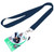 Navy Blue - 3/4" Combo Sublimated Lanyard w/ PVC plastic ID Card Lanyards