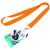 Orange - 3/4" Combo Sublimated Lanyard w/ PVC plastic ID Card Lanyards
