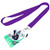 Violet - 3/4" Combo Sublimated Lanyard w/ PVC plastic ID Card Lanyards