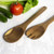 Acacia Wood Brown Blank - Acacia Salad Server Set
