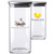 Meridian Glass Storage Square Jars 54 oz