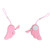 Wings Shaped Safety Alarm Keychain w/LED Light