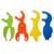 Green, Orange, Yellow, Blue - Sea Creatures Dental Pick Set