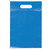 Brite Blue Blank - 9 ½W x 14H Die Cut Handle Bag - Flexo Ink Print