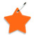 Fluorescent Orange Blank - Star Zipper Pull