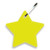 Fluorescent Yellow Blank - Star Zipper Pull