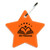 Fluorescent Orange Imprinted - Star Zipper Pull