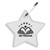 White Imprinted - Star Zipper Pull