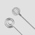 Silver Blank - BLANK Dual Sides Spring Coil Shaped Honey Dipper Stick Stirrer