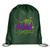 Hunter Green Logo - Full Color Drawstring Backpack